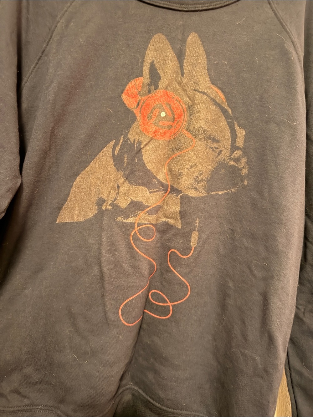 Soft Navy Lightweight Sweatshirt with Boston Terrier